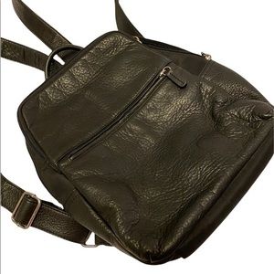 Fossil Soft Black Leather Backpack